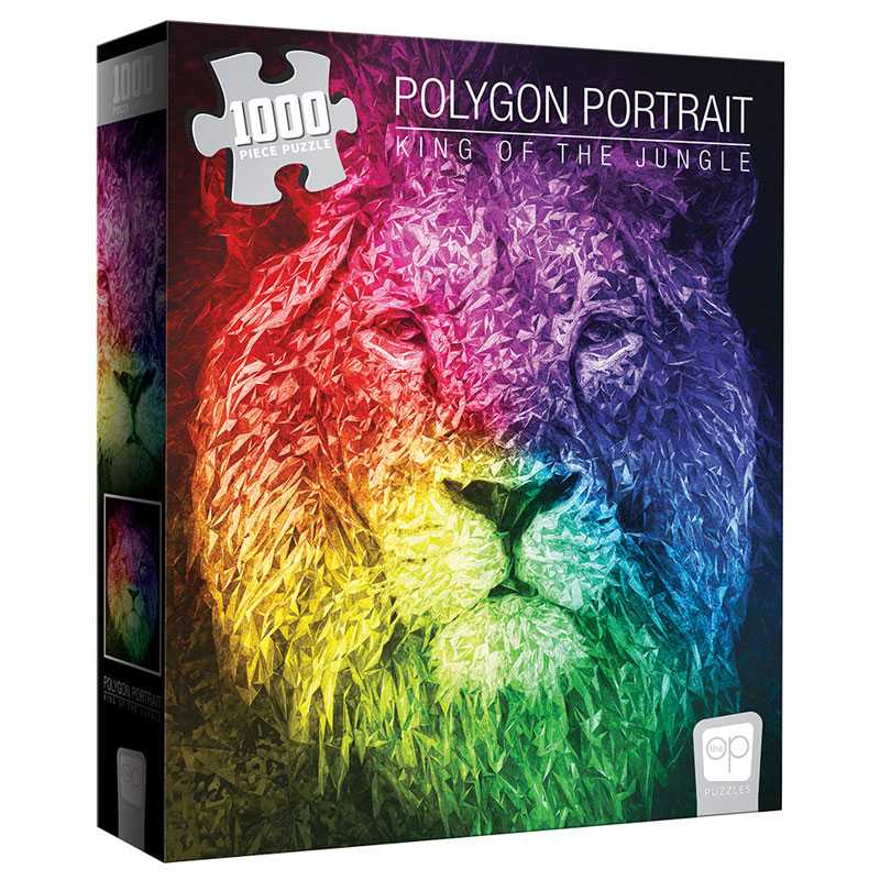 Polygon Portrait “King of the Jungle” 1000 Piece Puzzle