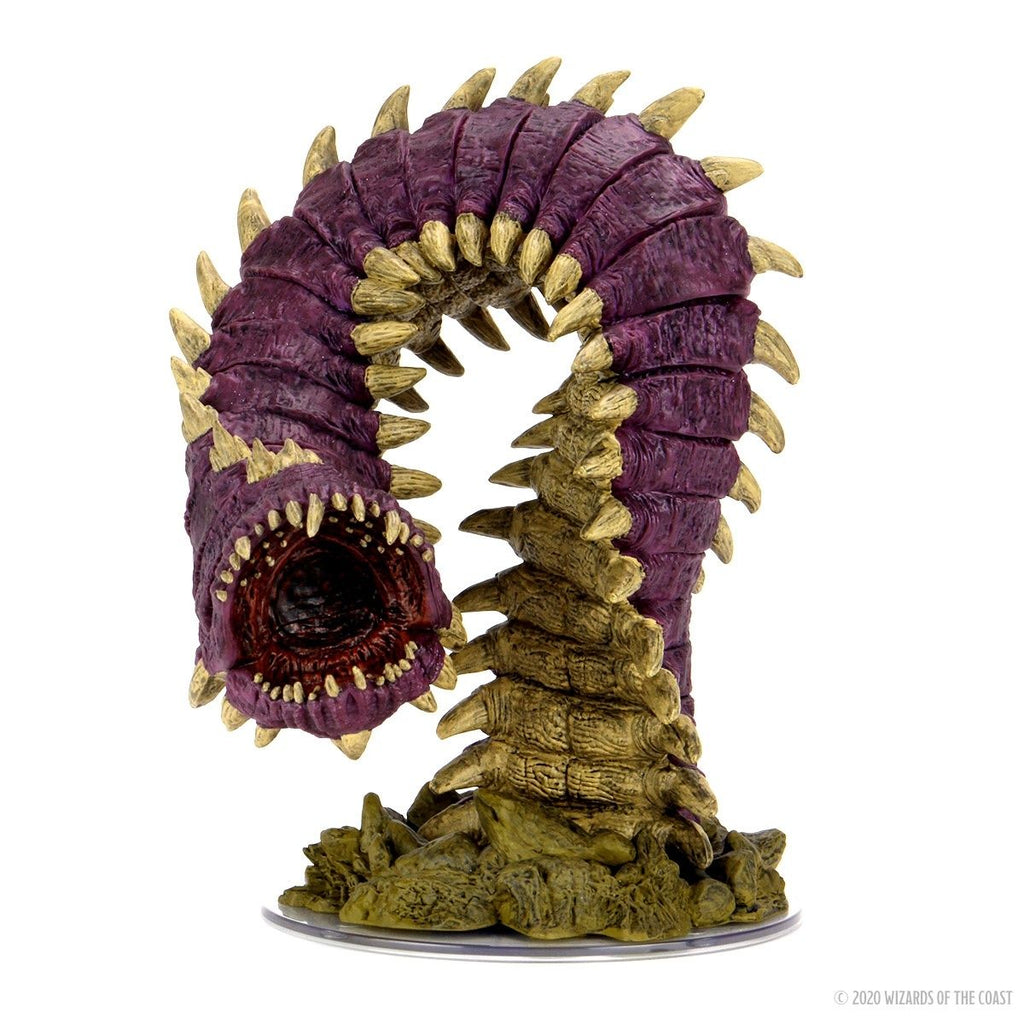 D&D Icons of the Realms Fangs and Talons Purple Worm Premium Set