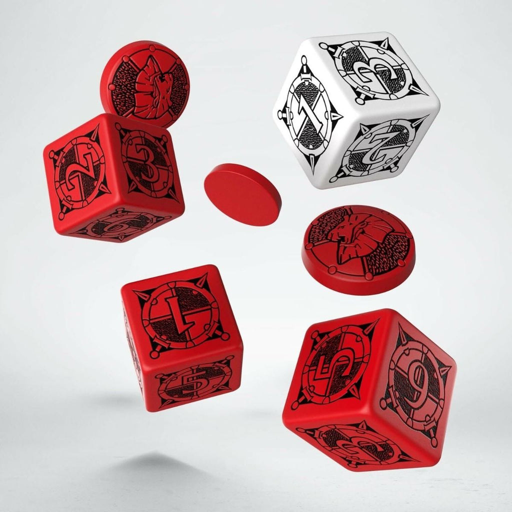 Q Workshop Kingsburg Dice & Token Set Red