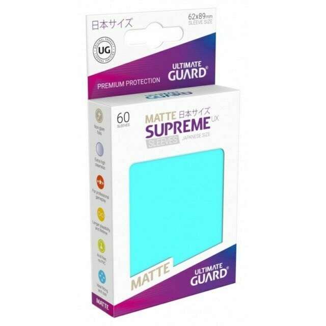 Ultimate Guard Supreme UX Sleeves Japanese Size Matte Aquamarine (60)