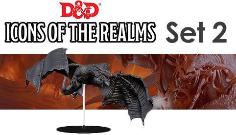 D&D Icons of the Realms Elemental Evil - 4 Bricks & Ancient Silver Dragon Premium Figure