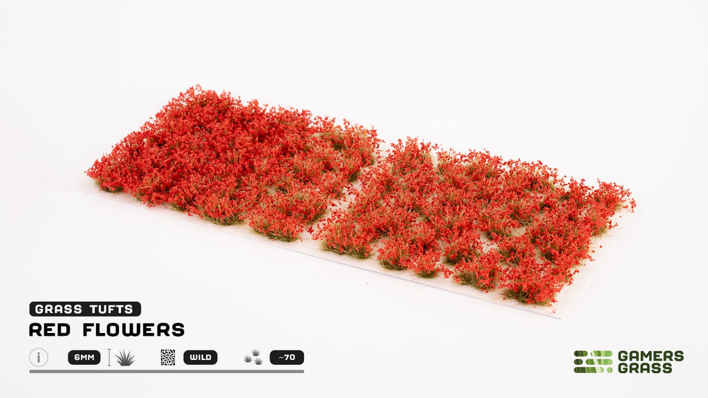Gamers Grass - GGF-RED - Flower Tufts - Red Flowers (WIld)