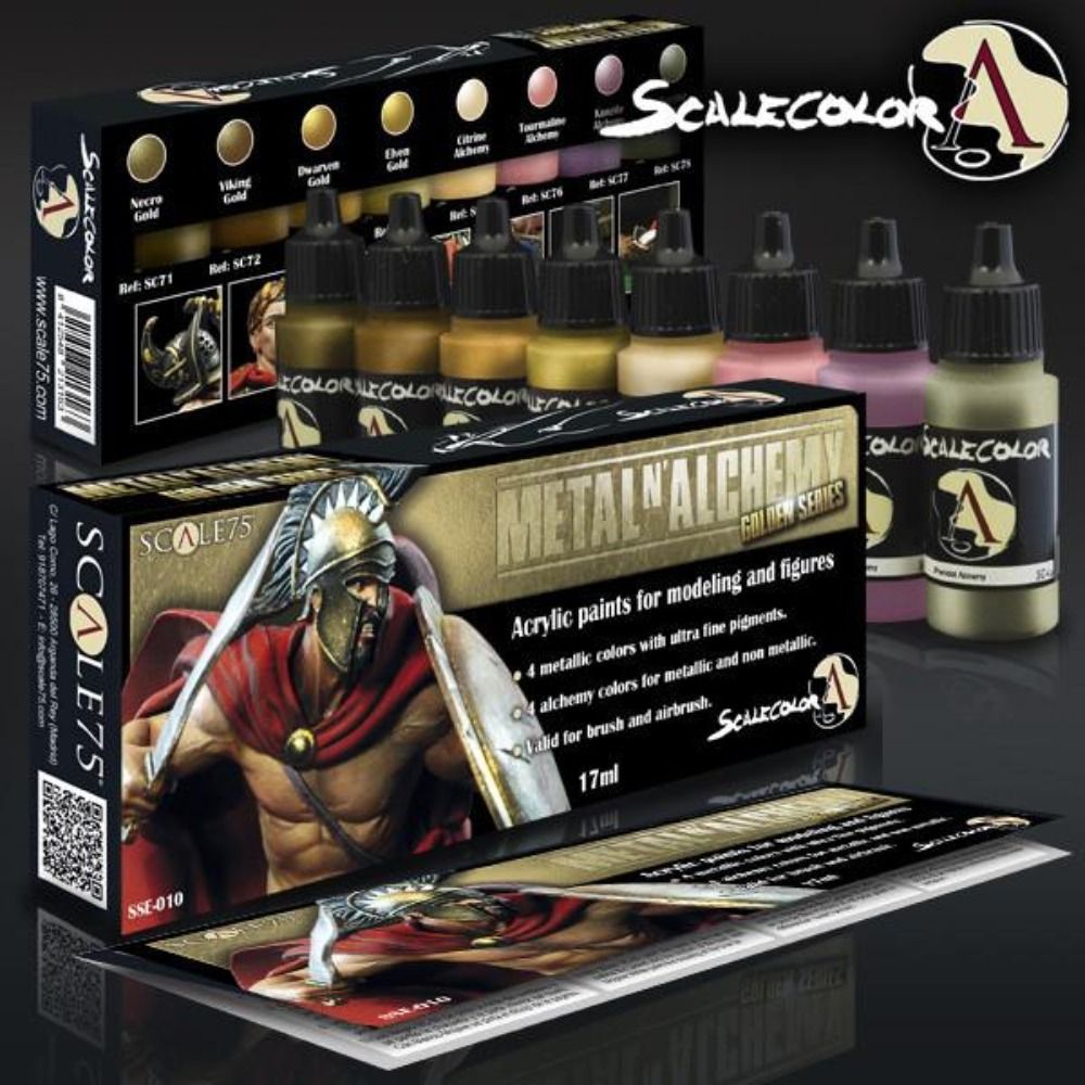 Scale 75 Scalecolor Metal n' Alchemy Golden Paint Set