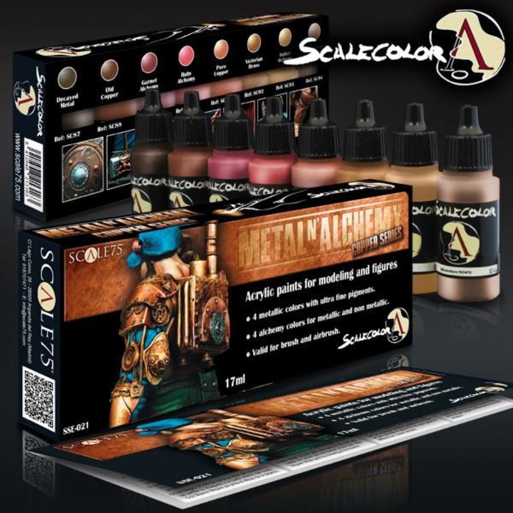 Scale 75 Scalecolor Metal n' Alchemy Copper Series Paint Set