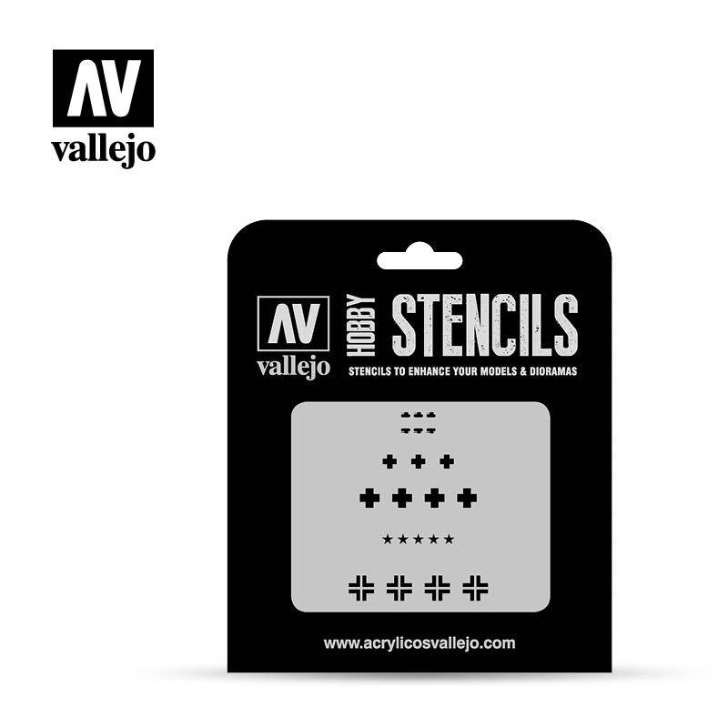 Vallejo Stencils - AFV Markings - Assorted German WWII Tank Markings