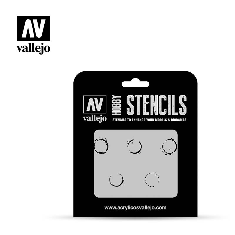 Vallejo Stencils - AFV Markings - Drum Oil Markings