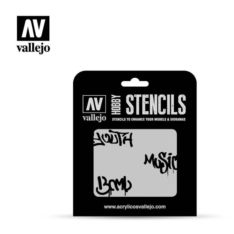 Vallejo Stencils - Lettering & Signs - Street Art Num. 1