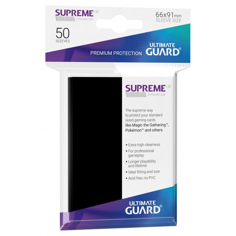 Ultimate Guard Supreme UX Sleeves Standard Size Black (50)