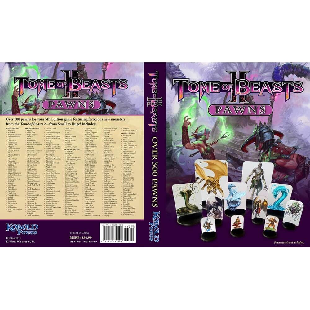 Kobold Press Tome of Beasts 2 Pawns for 5th Edition