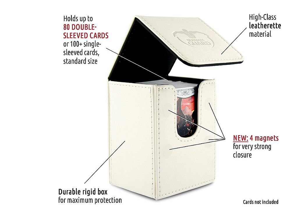 Ultimate Guard Flip Deck Case 80+ Standard Size White Deck Box