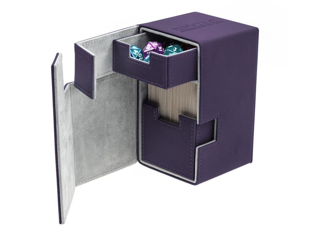 Ultimate Guard Flip n Tray Deck Case 100+ Standard Size XenoSkin Purple Deck Box