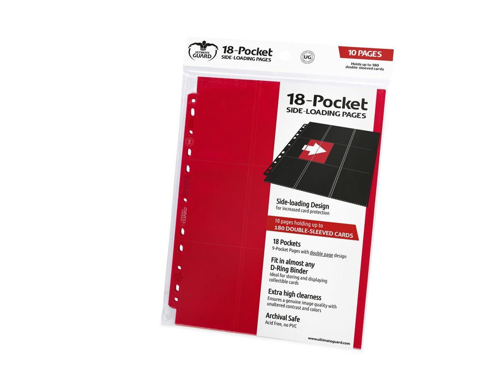 Ultimate Guard 18-Pocket Pages Side-Loading Red (10)