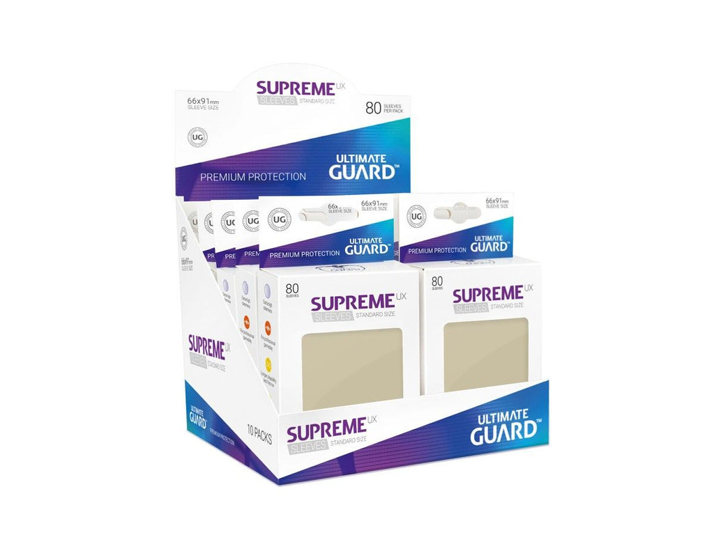 Ultimate Guard Supreme UX Sleeves Standard Size Solid Sand (80)