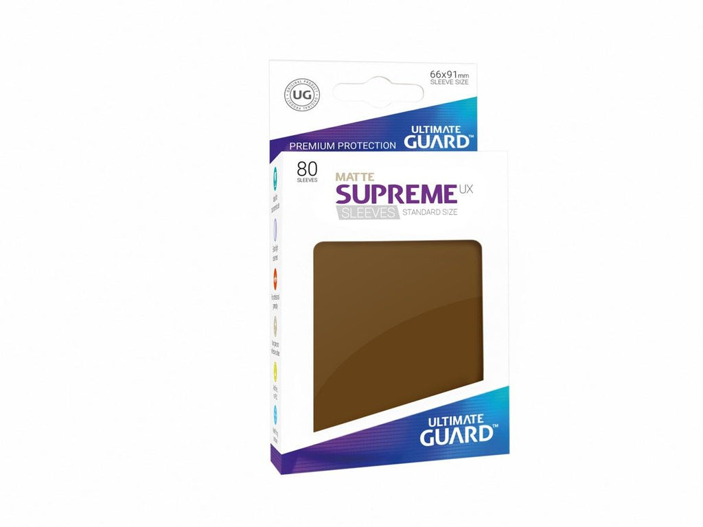 Ultimate Guard Supreme UX Sleeves Standard Size Matte Brown (80)