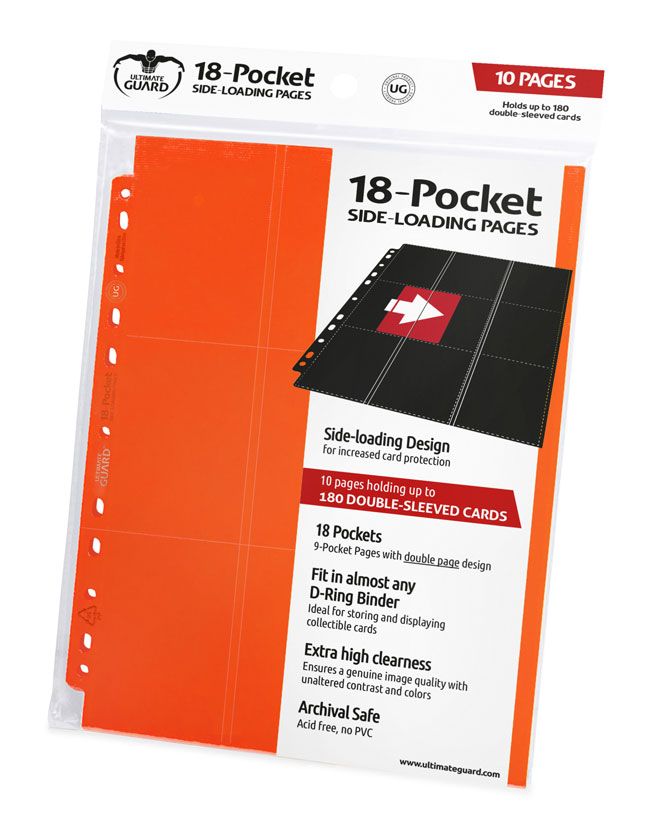 Ultimate Guard 18-Pocket Pages Side-Loading Orange Folder
