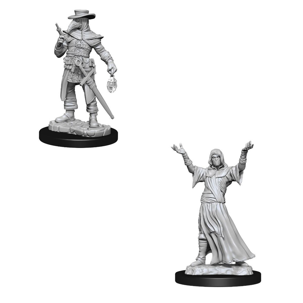 WizKids Deep Cuts Unpainted Miniatures Plague Doctory & Cultist - 90338