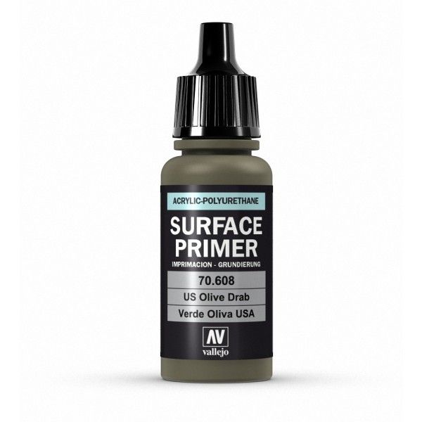 Vallejo Surface Primer - US Olive Drab 17 ml