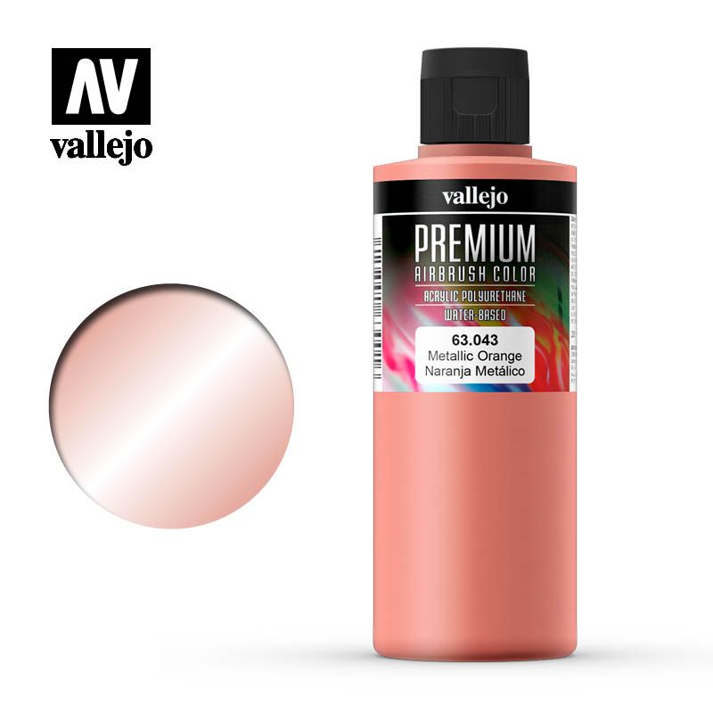 Vallejo Premium Colour - Pearl & Metallics Metallic Orange 200ml