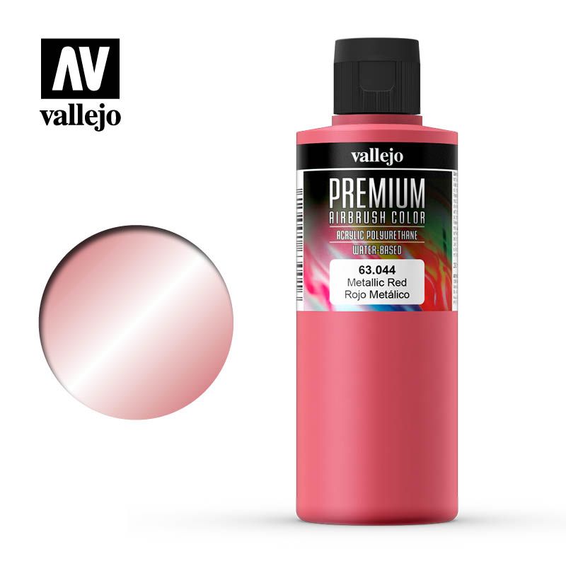 Vallejo Premium Colour - Pearl & Metallics Metallic Red 200ml
