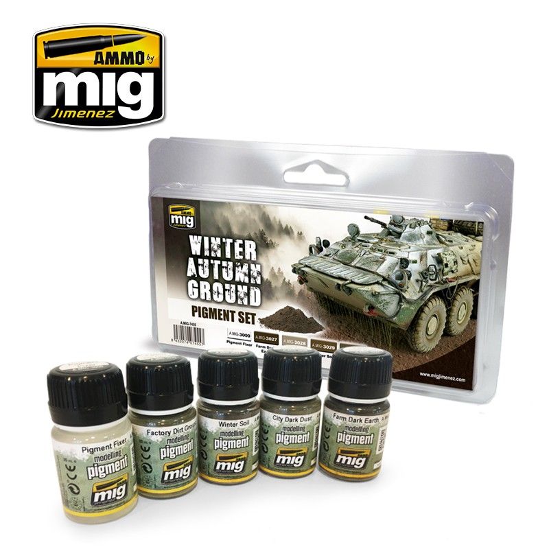 Ammo by MIG Weathering Winter Autumn Ground Pigment Set