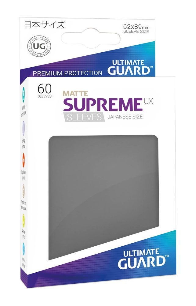 Ultimate Guard Supreme UX Sleeves Japanese Size Matte Dark Grey (60)