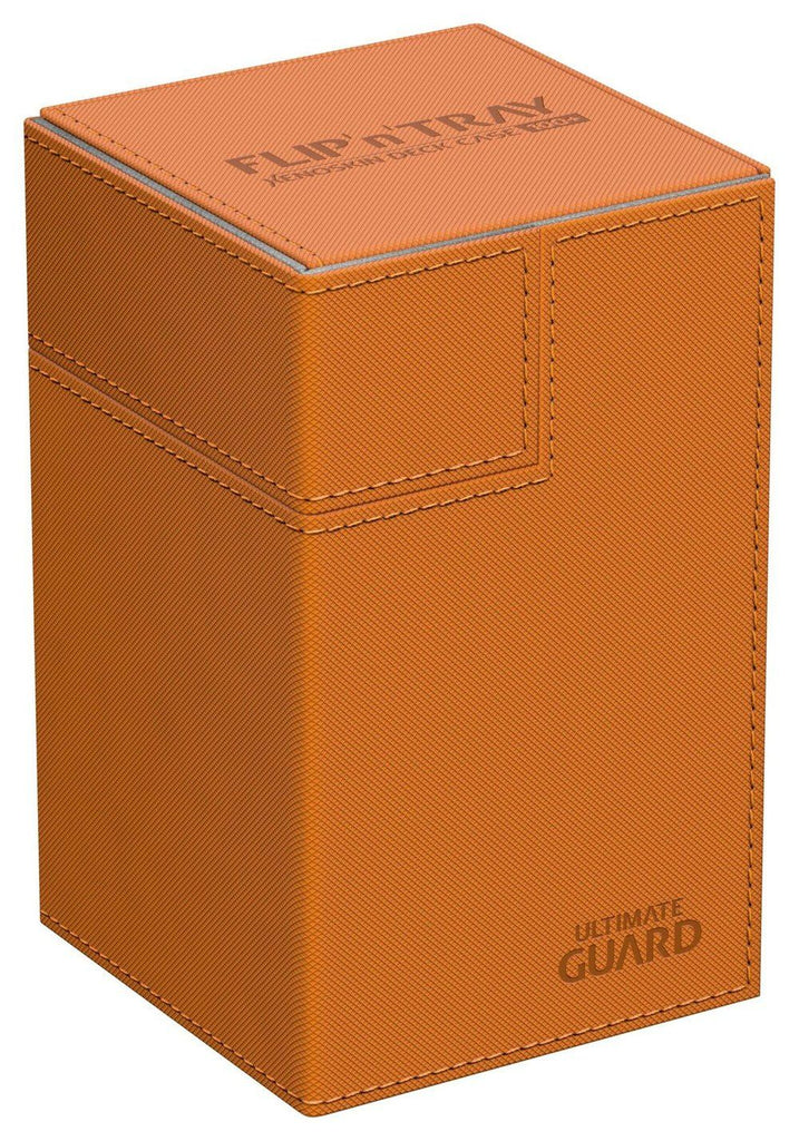 Ultimate Guard Flip n Tray Deck Case 100+ Standard Size XenoSkin Orange Deck Box