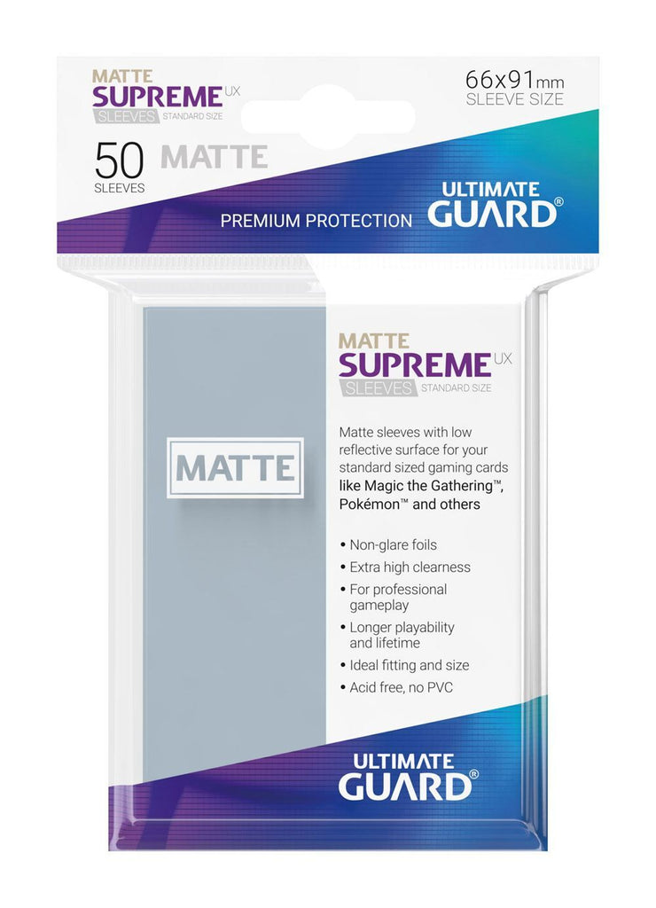 Ultimate Guard Supreme UX Sleeves Standard Size Matte Transparent (50)