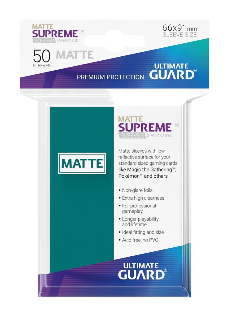 Ultimate Guard Supreme UX Sleeves Standard Size Matte Petrol Blue (50)