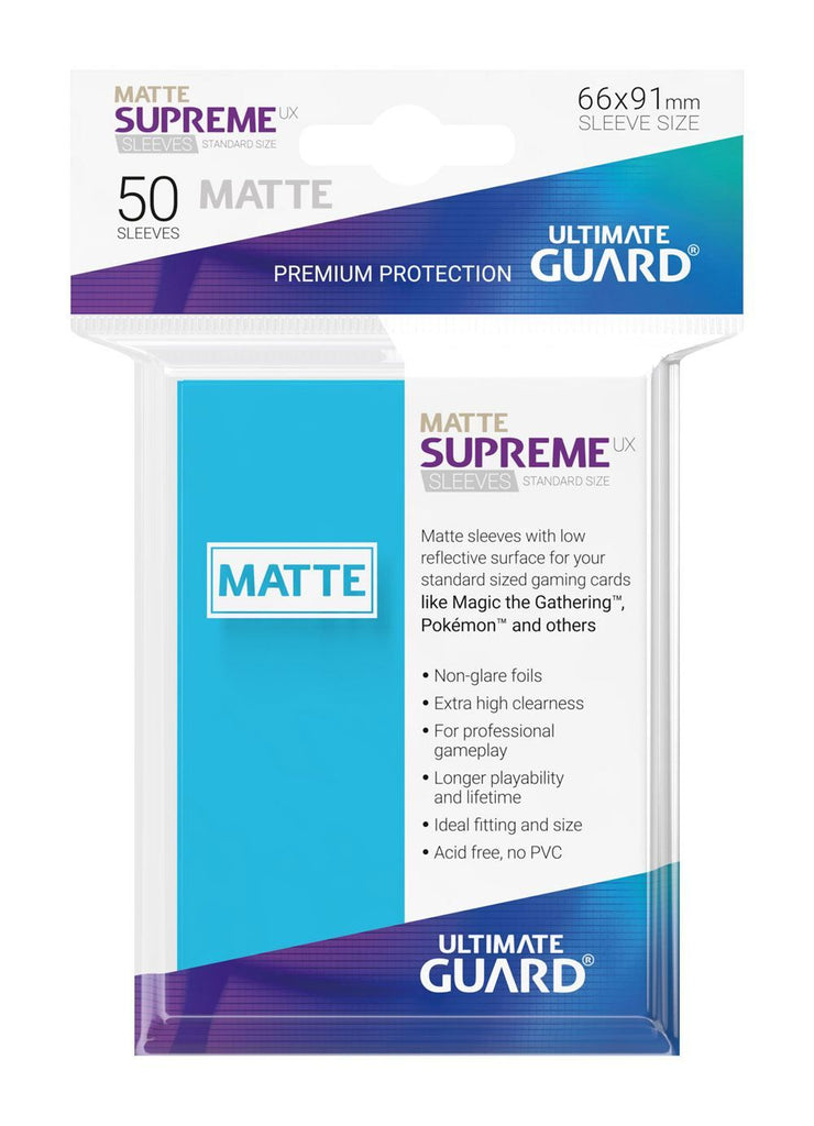 Ultimate Guard Supreme UX Sleeves Standard Size Matte Light Blue (50)